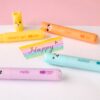 Kolorowe zakreślacze HAPPY COLOR PASTEL mini "FEELINGI" z nadrukowanymi śmiesznymi hasłami i minkami