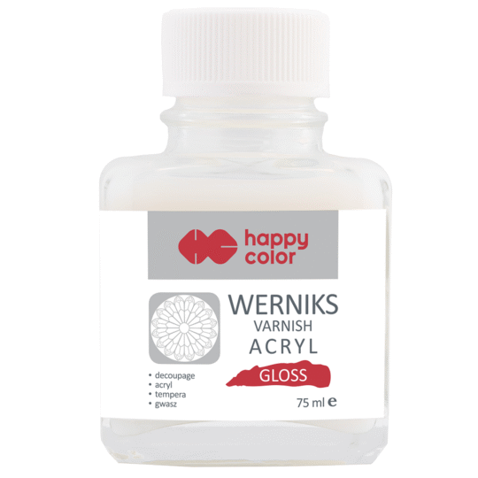Werniks stosuje się jako medium wykończeniowe do wszelkich prac decoupage z farbami akrylowymi lub temperami, w celu wykończenia- zabezpieczenia powierzchni. Werniks gloss nadaje głębie i połysk. Werniks matt nadaje matowy efekt. Pojemność 75 ml.