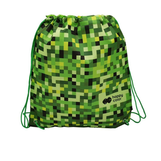 Pixi Green Happy Color worek do wykorzystania w szkole na kapcie lub w podróży, na szkolne wycieczki
