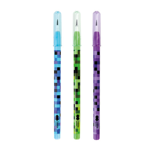 Ołówek Happy Color PIXI w plastikowej obudowie z 11 wymiennymi rysikami, Nie wymaga temperowania - rysiki wygodne i łatwe do wymiany