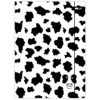 Teczka kartonowa HAPPY COLOR Black & White z gumką A4 do przechowywania dokumentów i prac szkolnych w krowie łaty